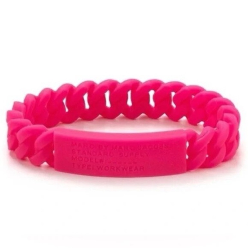 Marc By Marc JACOBS Knockout Pink Silicone Bracelet